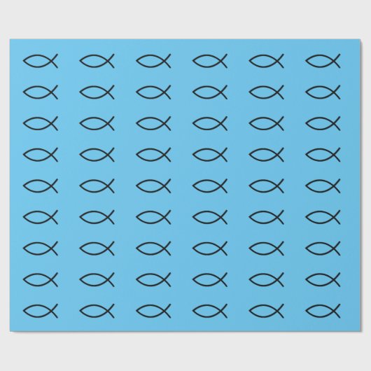 Cadeau Papier d'emballage de poissons d'Icthus (Plat)