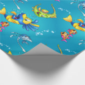 Cadeau Papier d'emballage de poissons mignons de bande (Coin)