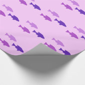 Cadeau Papier d'emballage de poissons pourpres (Coin)
