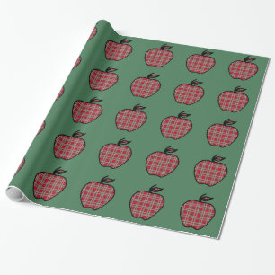 Cadeau Papier d'emballage de pomme d'enseignant
