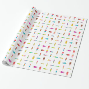 Cadeau Papier d'emballage de popsicle de crème glacée