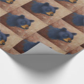 Cadeau Papier d'emballage de portrait d'ours noir (Coin)