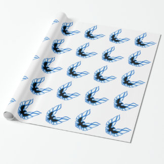 Cadeau Papier d'emballage de poulet criard bleu brillant