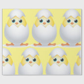 Cadeau Papier d'emballage de poulet jaune à l'éclosion (Plat)