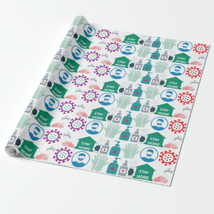 Cadeau Papier d'emballage de protection contre le virus C