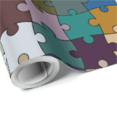Cadeau Papier d'emballage de puzzle (Coin rond)