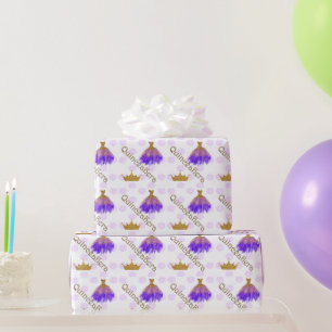 Cadeau Papier d'emballage de Quinceanera de couronne