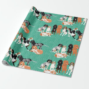 Cadeau Papier d'emballage de rangée de Coonhound