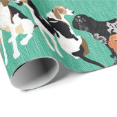Cadeau Papier d'emballage de rangée de Coonhound (Coin rond)