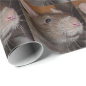 Cadeau papier d'emballage de rat à rire (Coin rond)