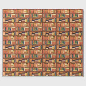 Cadeau Papier d'emballage de rat de bibliothèque de (Plat)