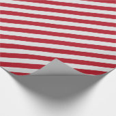 Cadeau Papier d'emballage de rayure diagonale rouge et (Coin)