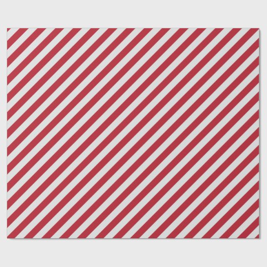 Cadeau Papier d'emballage de rayure diagonale rouge et (Plat)