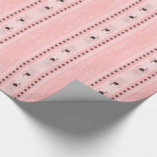 Cadeau Papier d'emballage de rayure rose de Moira de (Coin)