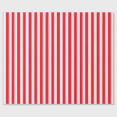 Cadeau Papier d'emballage de rayures blanches rouges de (Plat)