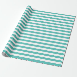 Cadeau Papier d'emballage de rayures de turquoise