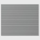 Cadeau Papier d'emballage de rayures noires et blanches (Plat)