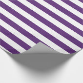 Cadeau Papier d'emballage de rayures pourpres et blanches (Coin)