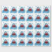 Cadeau Papier d'emballage de requin (Plat)