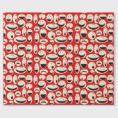 Cadeau Papier d'emballage de rétro de bande dessinée (Plat)