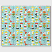 Cadeau Papier d'emballage de rétro motif de harlequin (Plat)