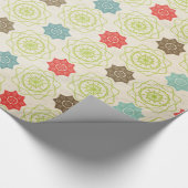 Cadeau Papier d'emballage de rétros flocons de neige (Coin)