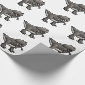 Cadeau Papier d'emballage de Rex de Tyrannosaurus (Coin)