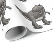 Cadeau Papier d'emballage de Rex de Tyrannosaurus (Coin rond)