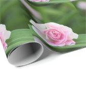 Cadeau Papier d'emballage de rose de rose (Coin rond)