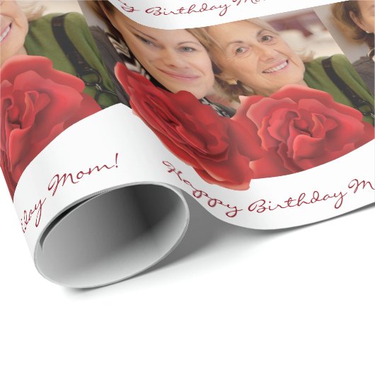 Cadeau Papier d'emballage de roses faits sur commande de (Coin rond)