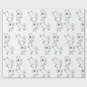 Cadeau Papier d'emballage de Samoyed (Plat)