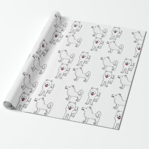 Cadeau Papier d'emballage de Samoyed