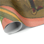 Cadeau papier d'emballage de sapeur-pompier de pompier de (Coin rond)