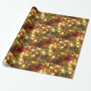 Cadeau Papier d'emballage de scintillement de Noël