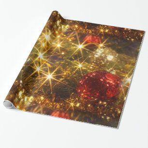 Cadeau Papier d'emballage de scintillement de Noël