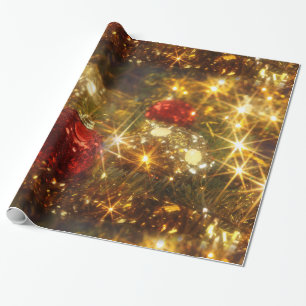 Cadeau Papier d'emballage de scintillement de Noël