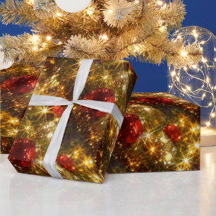 Cadeau Papier d'emballage de scintillement de Noël