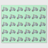 Cadeau Papier d'emballage de scooter (Plat)