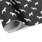 Cadeau Papier d'emballage de silhouette de Schnauzer (Coin rond)