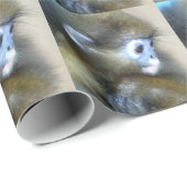Cadeau Papier d'emballage de singe (Coin rond)