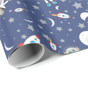 Cadeau Papier d'emballage de singe d'astronaute