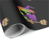 Cadeau Papier d'emballage de sorcière (Coin rond)