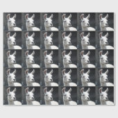 Cadeau Papier d'emballage de sourire de lama (Plat)