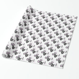Cadeau Papier d'emballage de souris mignonne de Mooska