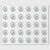 Cadeau Papier d'emballage de sphère florale (Plat)