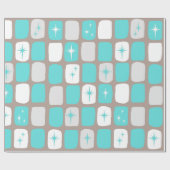 Cadeau Papier d'emballage de Starbursts de rétro (Plat)