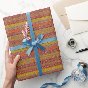 Cadeau Papier d'emballage de style autochtone brun
