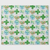 Cadeau Papier d'emballage de style pharmacie (Plat)