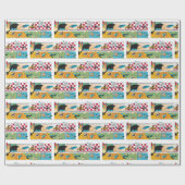 Cadeau Papier d'emballage de super héros de batte (Plat)