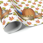 Cadeau Papier d'emballage de tarte de citrouille de (Coin rond)